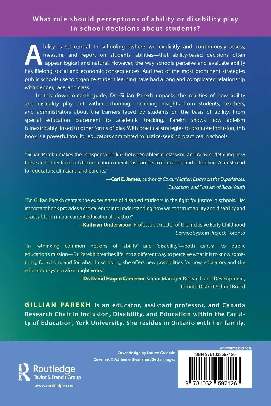 Rückseite: 9781032597126 | Ableism in Education | Rethinking School Practices and Policies | Buch