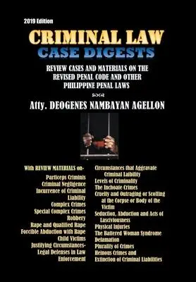Cover: 9781664147126 | Criminal Law Case Digests | Atty Deogenes Nambayan Agellon | Buch
