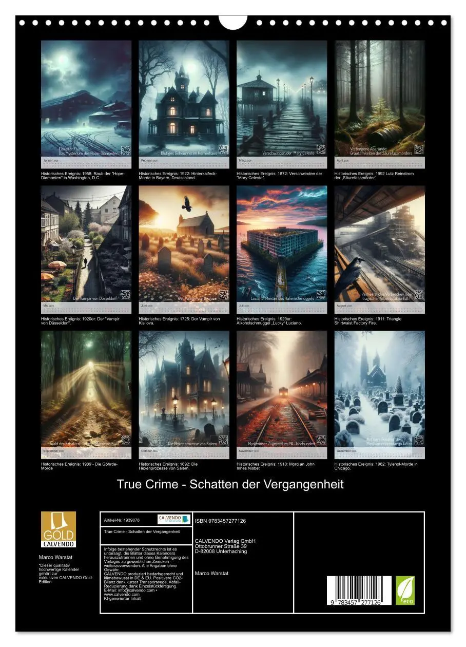 Bild: 9783457277126 | True Crime - Schatten der Vergangenheit (Wandkalender 2026 DIN A3...
