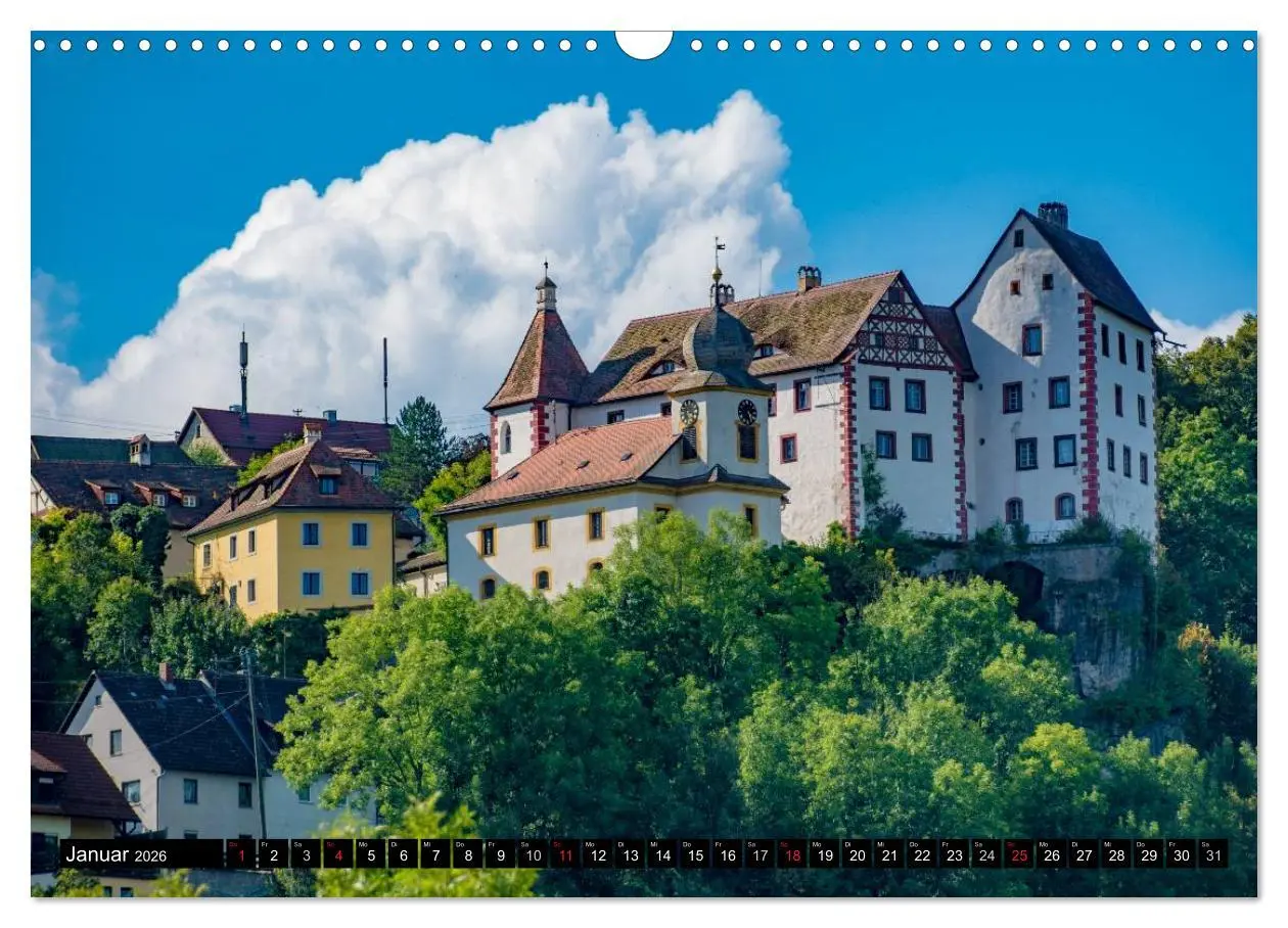 Bild: 9783516057126 | Unterwegs auf der fränkischen Burgenstraße (Wandkalender 2026 DIN...
