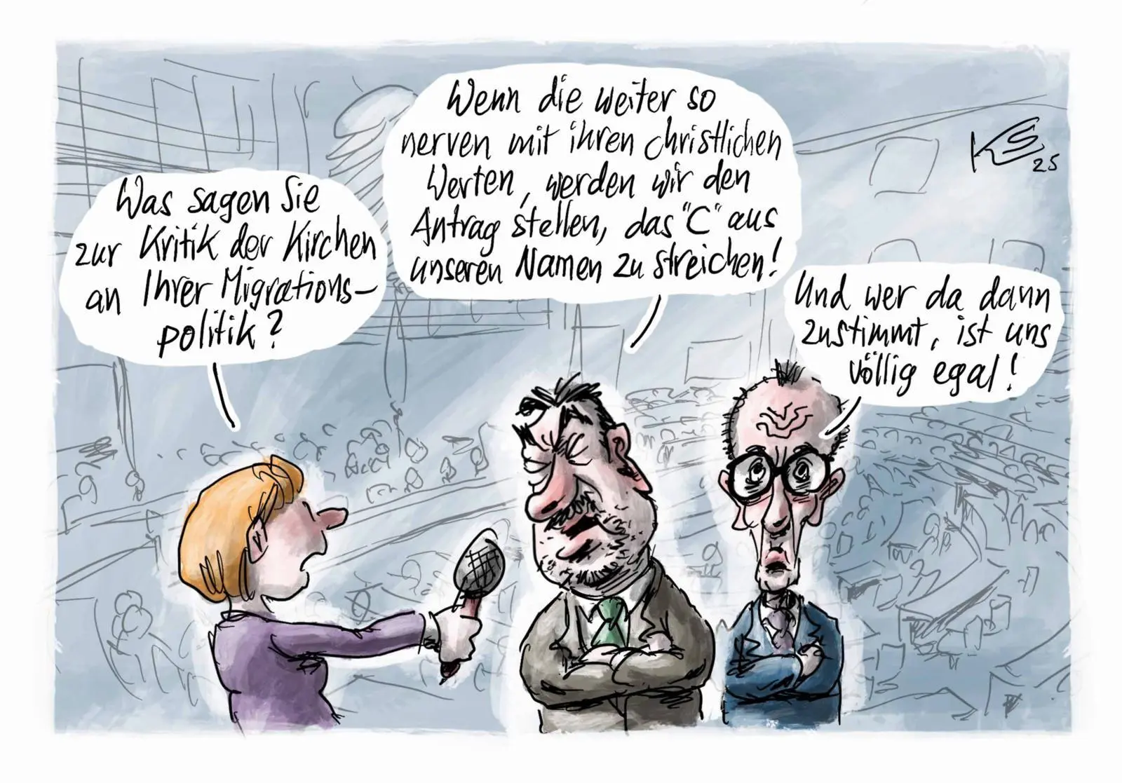 Bild: 9783830337126 | Beste Bilder 16 - Die Cartoons des Jahres 2025 | Antje Haubner (u. a.)