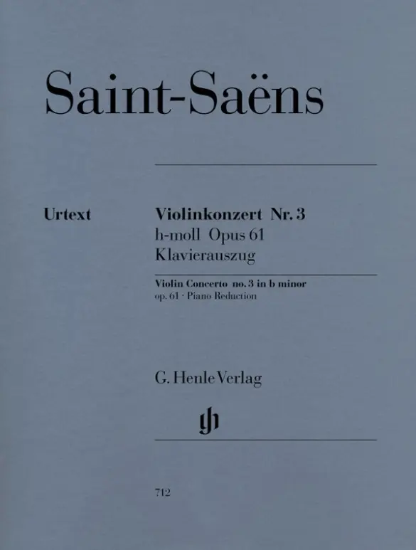 Cover: 9790201807126 | Violinkonzert Nr. 3 h-moll Opus 61 | Klavierauszug | Saint-Saens