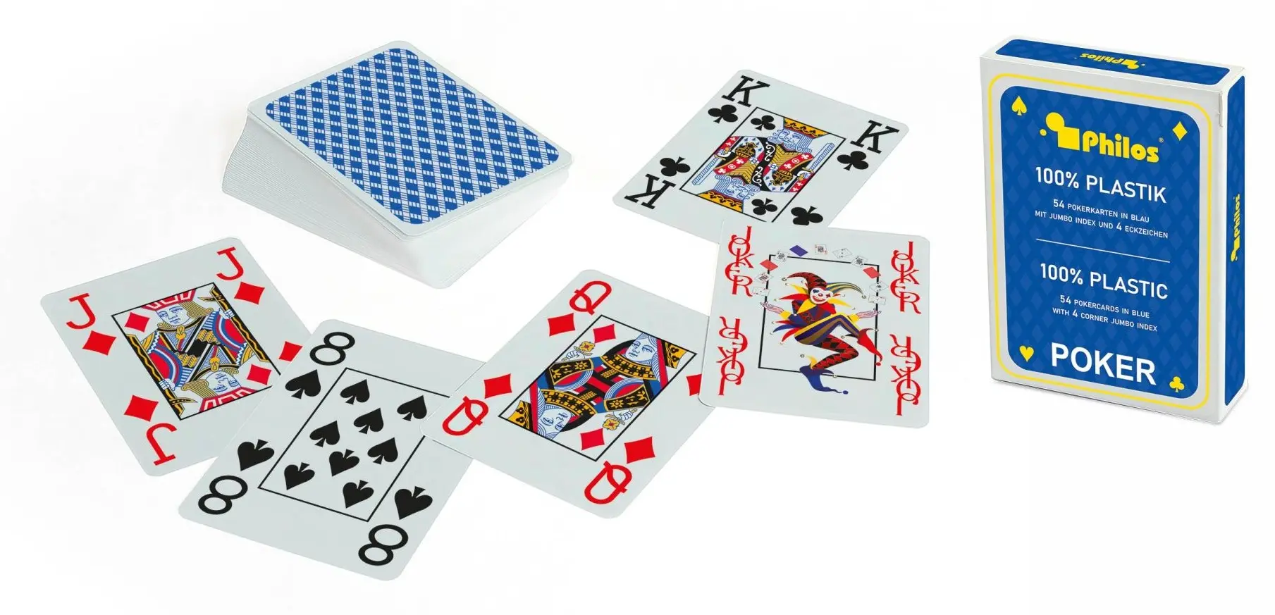 Cover: 4014156067226 | Philos 6722 - Pokerkarten, blau, Plastik | Deutsch | 2025 | Philos