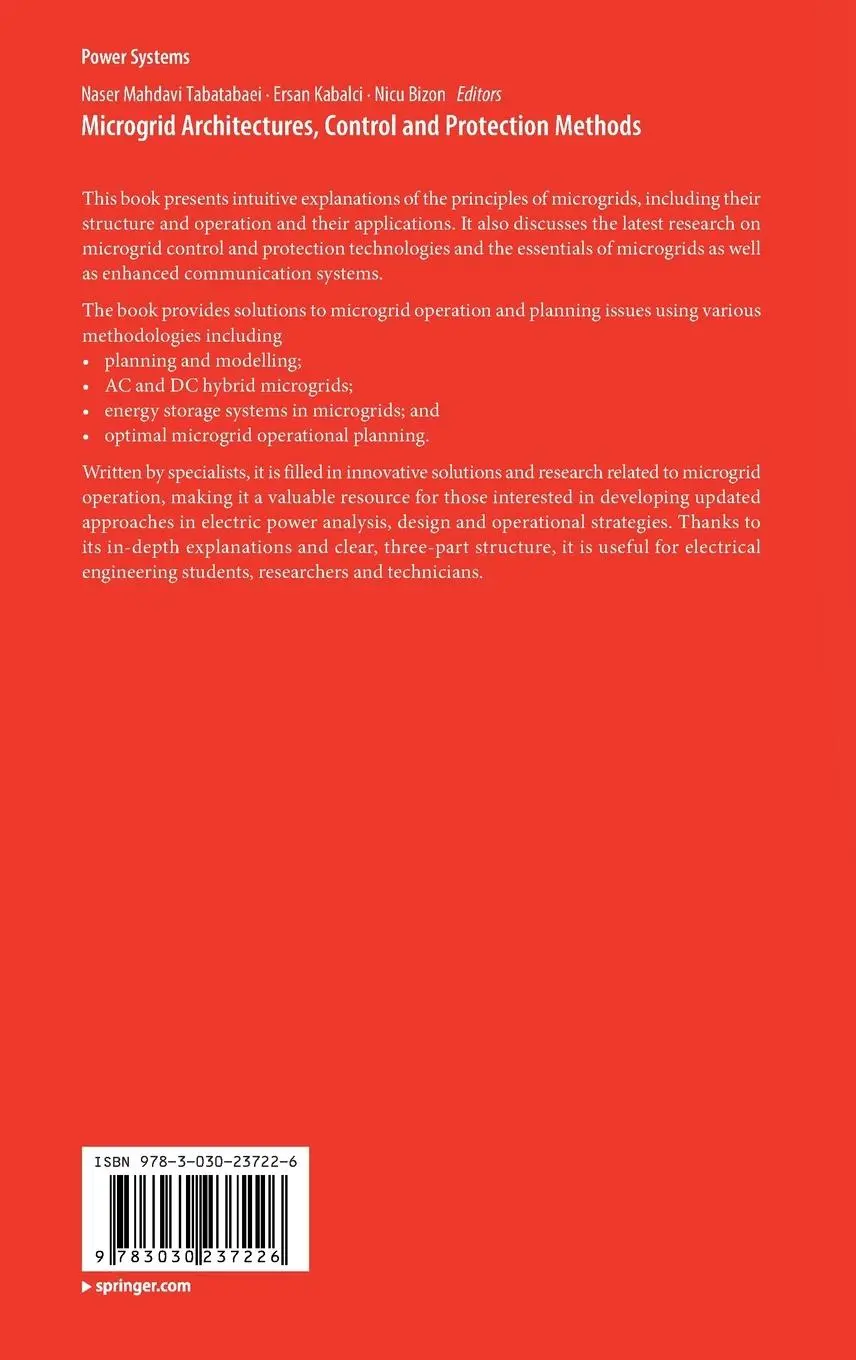 Rückseite: 9783030237226 | Microgrid Architectures, Control and Protection Methods | Buch | xxxvi