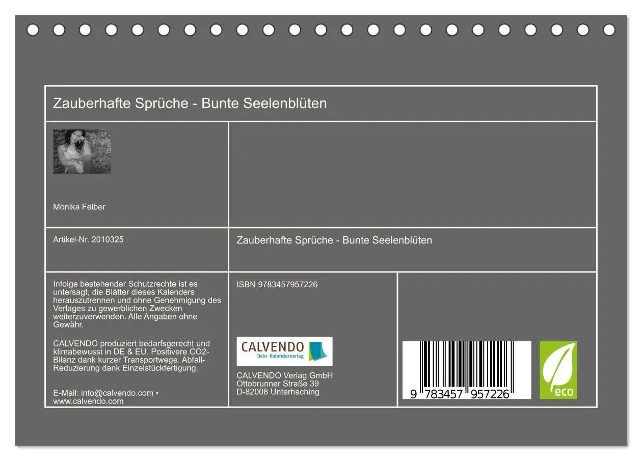 Bild: 9783457957226 | Zauberhafte Sprüche - Bunte Seelenblüten (Tischkalender 2026 DIN A5...
