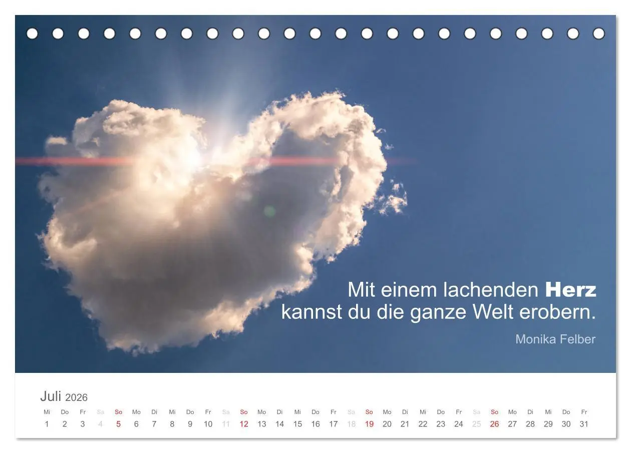 Bild: 9783457957226 | Zauberhafte Sprüche - Bunte Seelenblüten (Tischkalender 2026 DIN A5...
