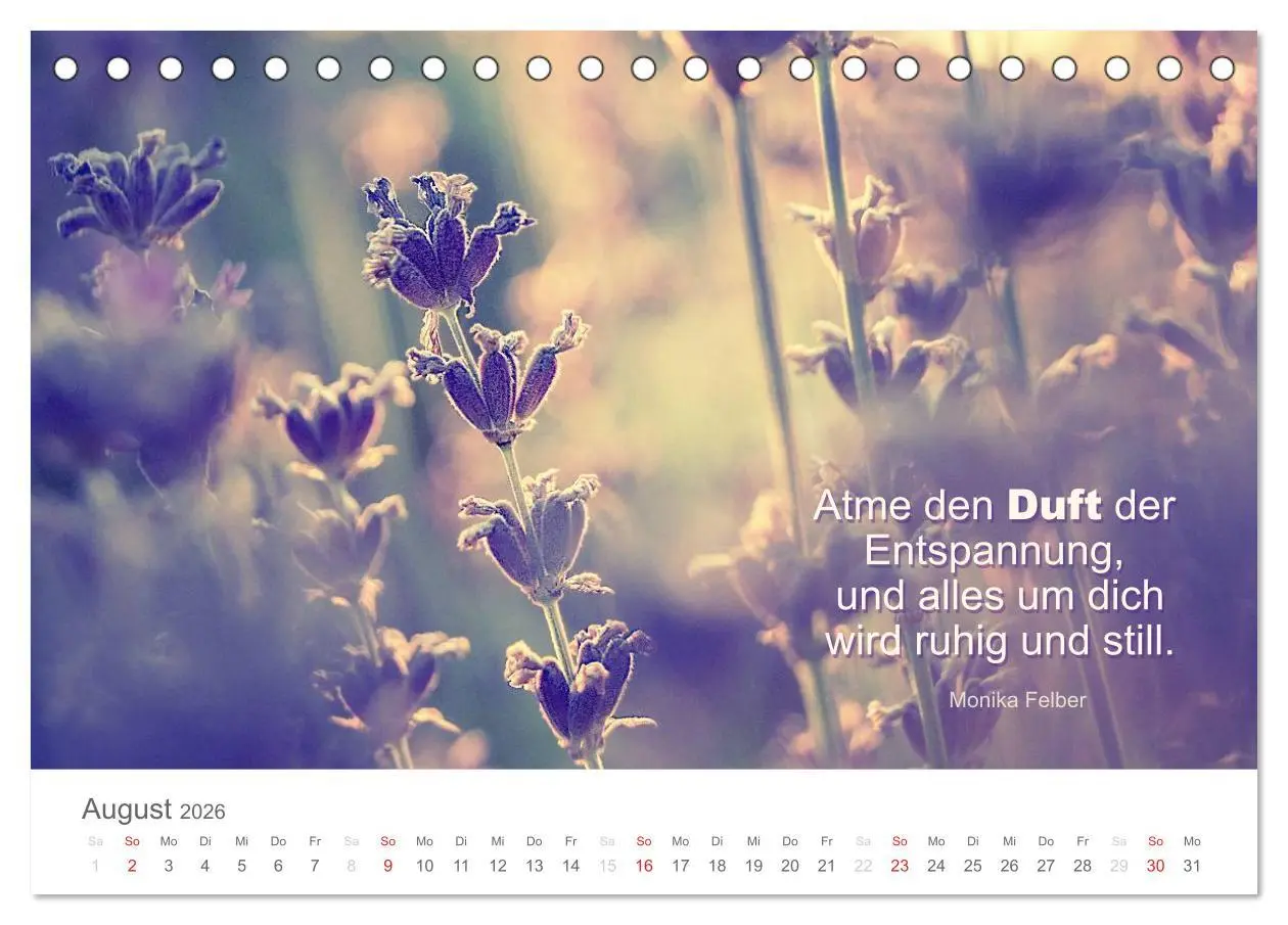Bild: 9783457957226 | Zauberhafte Sprüche - Bunte Seelenblüten (Tischkalender 2026 DIN A5...