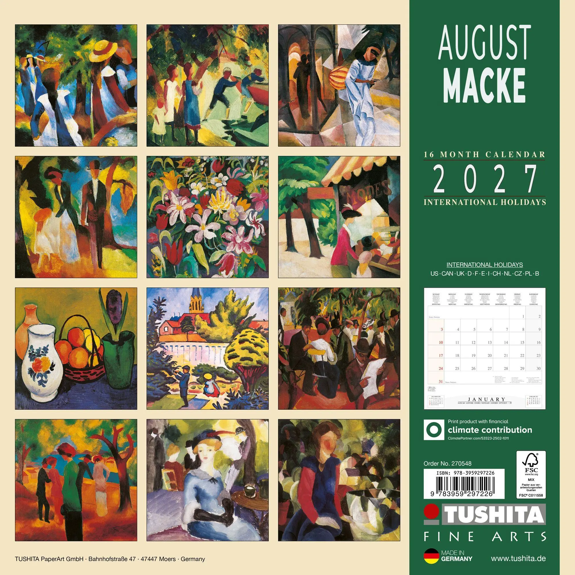 Bild: 9783959297226 | August Macke 2027 | Kalender 2027 | Kalender | 28 S. | Deutsch | 2027