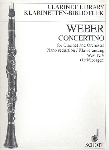 Cover: 9790001127226 | Concertino WeV N. 9 | Carl Maria von Weber | Klavierauszug | 2000