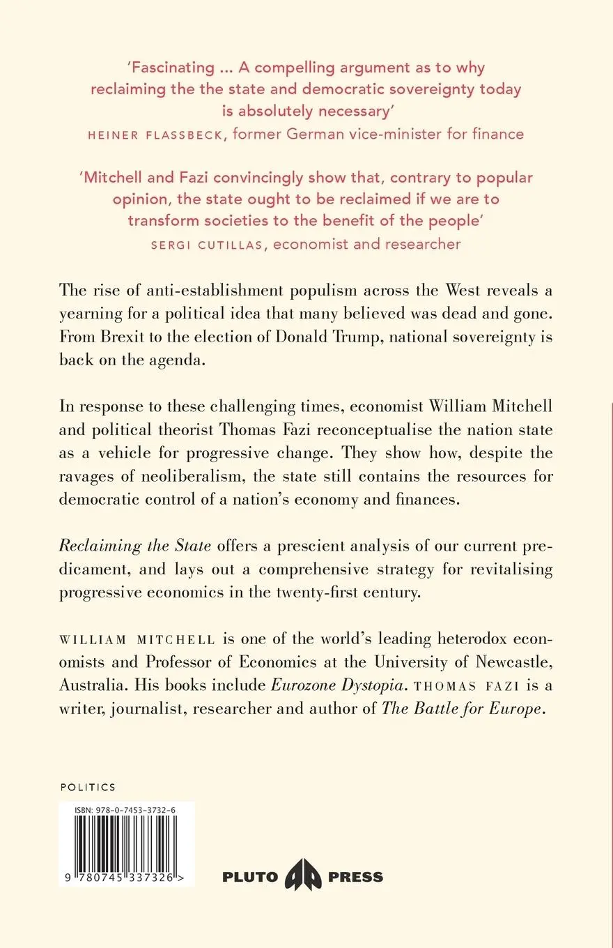 Rückseite: 9780745337326 | Reclaiming the State | William Mitchell (u. a.) | Taschenbuch | 2017