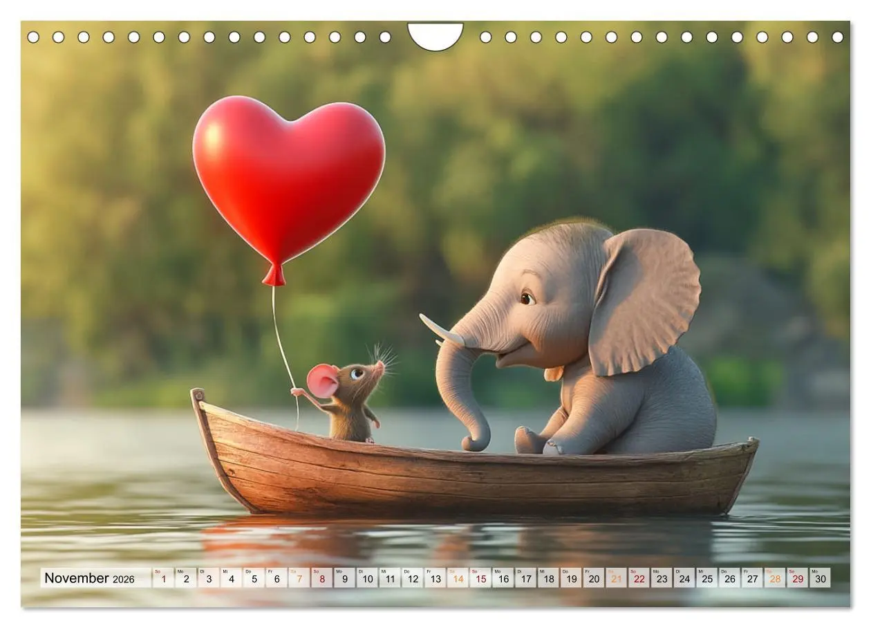 Bild: 9783457257326 | Der rote Luftballon - Elefant und Maus zeigen Dir das Jahr...