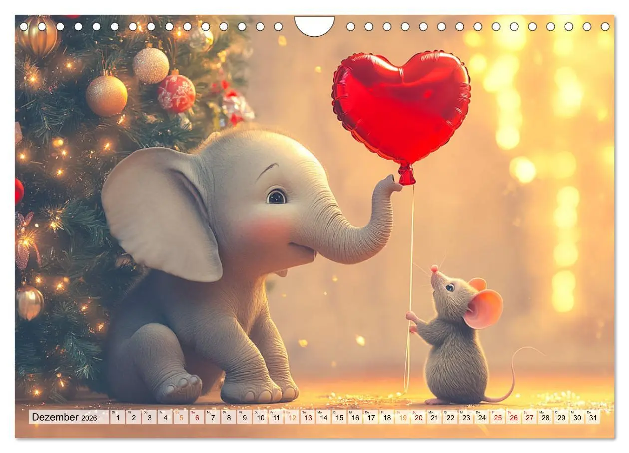 Bild: 9783457257326 | Der rote Luftballon - Elefant und Maus zeigen Dir das Jahr...