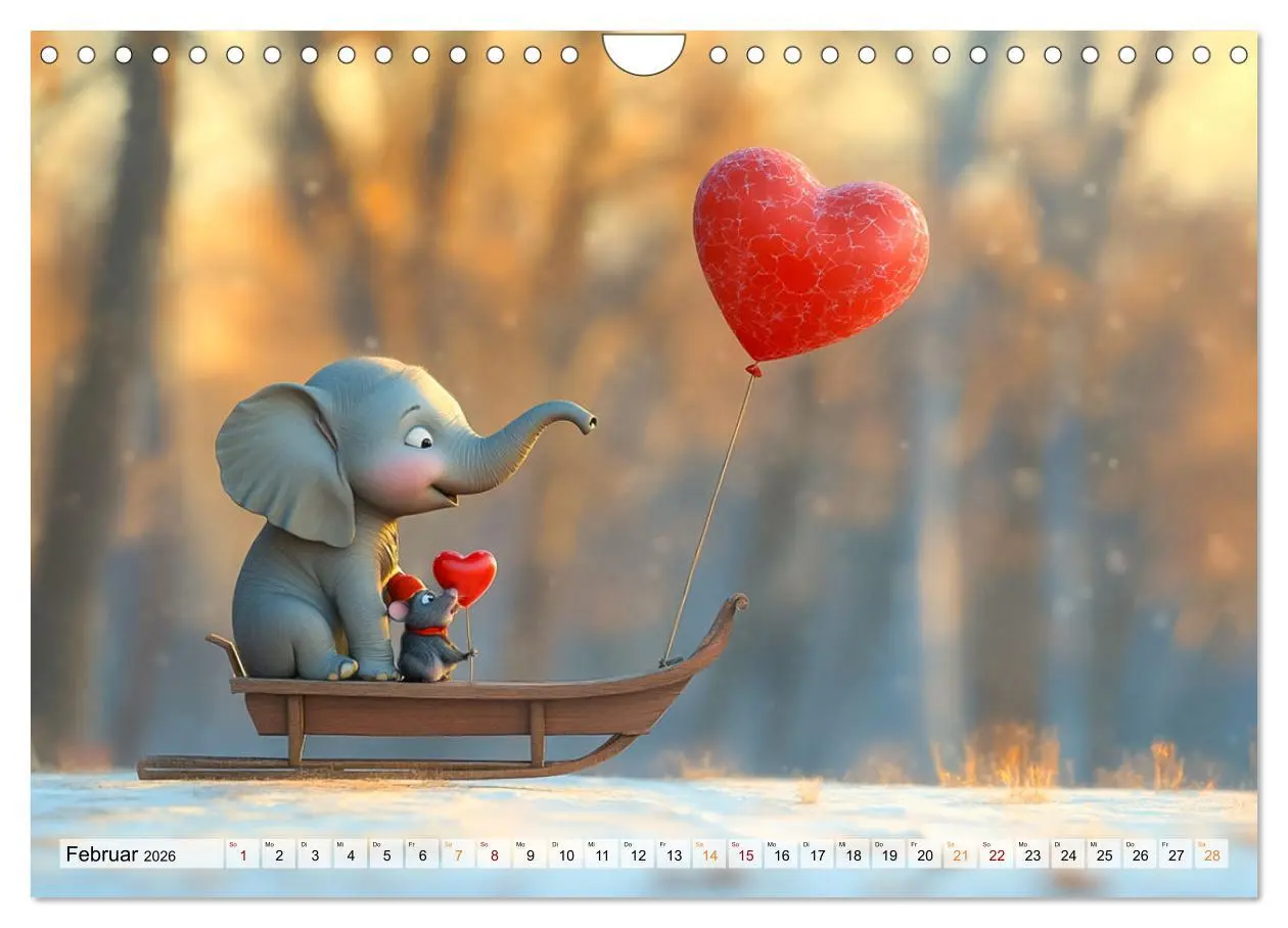 Bild: 9783457257326 | Der rote Luftballon - Elefant und Maus zeigen Dir das Jahr...