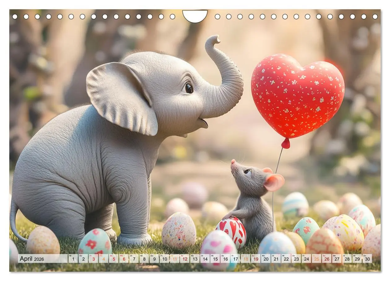Bild: 9783457257326 | Der rote Luftballon - Elefant und Maus zeigen Dir das Jahr...