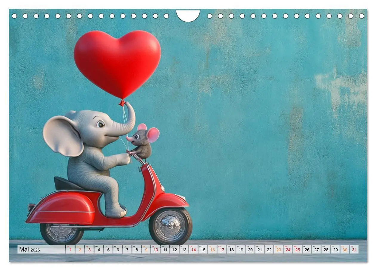 Bild: 9783457257326 | Der rote Luftballon - Elefant und Maus zeigen Dir das Jahr...