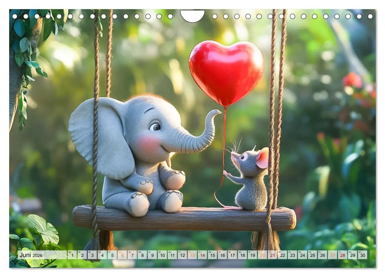 Bild: 9783457257326 | Der rote Luftballon - Elefant und Maus zeigen Dir das Jahr...