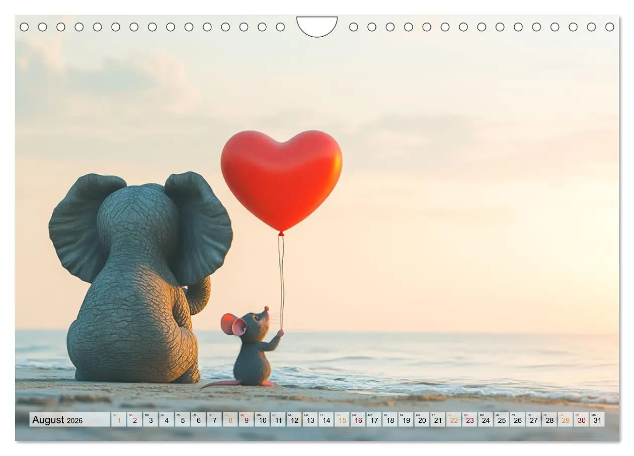Bild: 9783457257326 | Der rote Luftballon - Elefant und Maus zeigen Dir das Jahr...