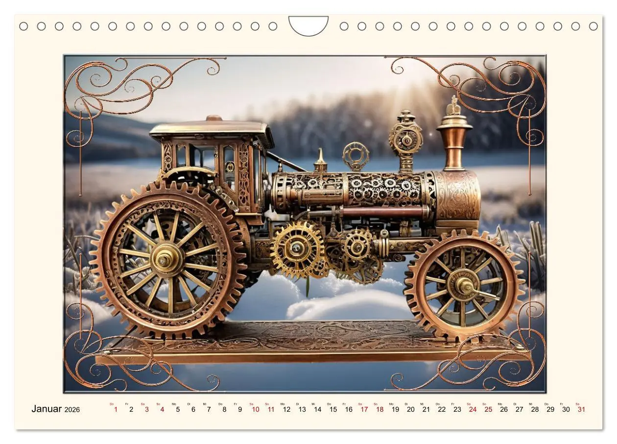 Bild: 9783457327326 | Steampunk Traktoren (Wandkalender 2026 DIN A4 quer), CALVENDO...
