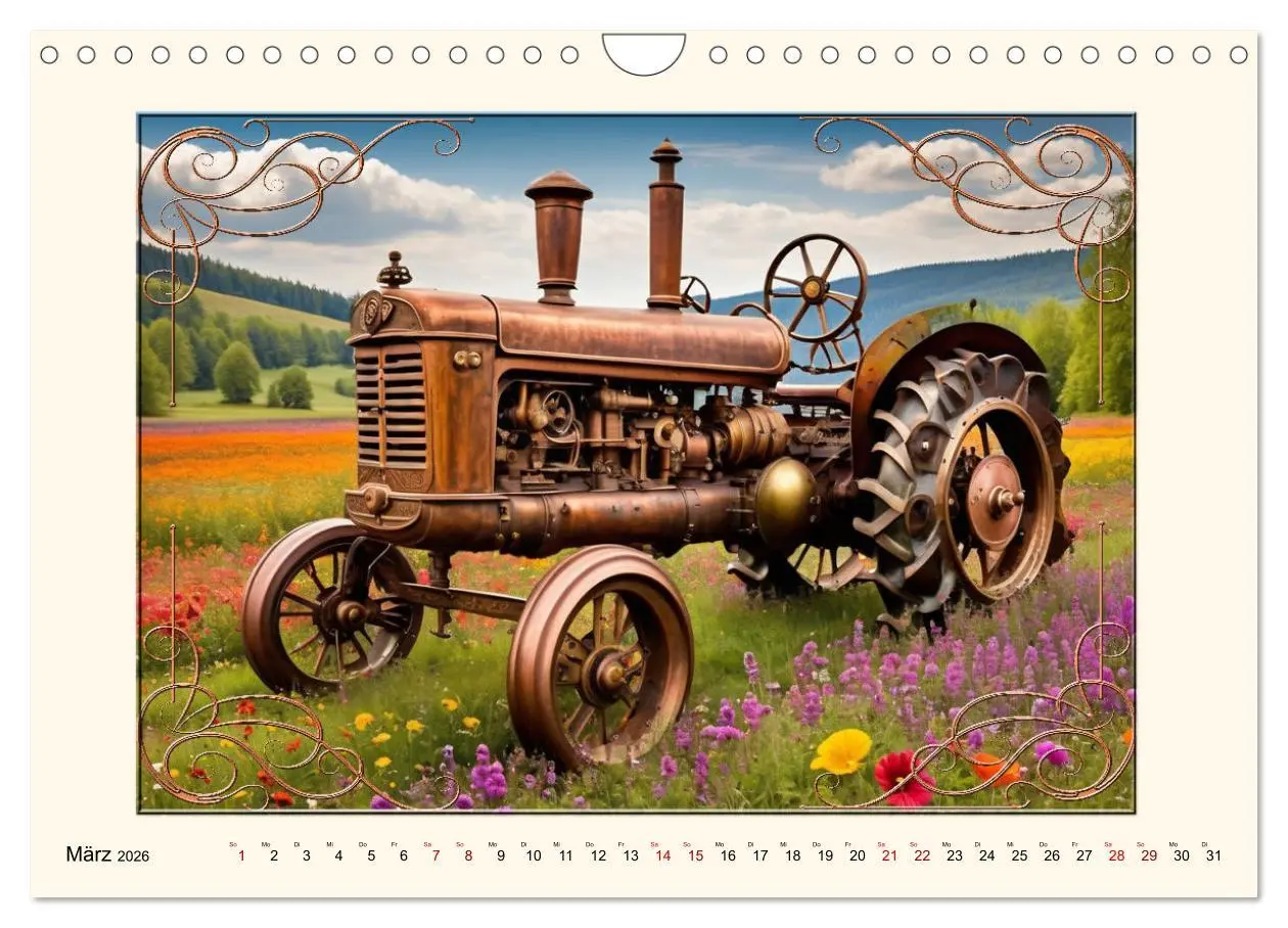 Bild: 9783457327326 | Steampunk Traktoren (Wandkalender 2026 DIN A4 quer), CALVENDO...
