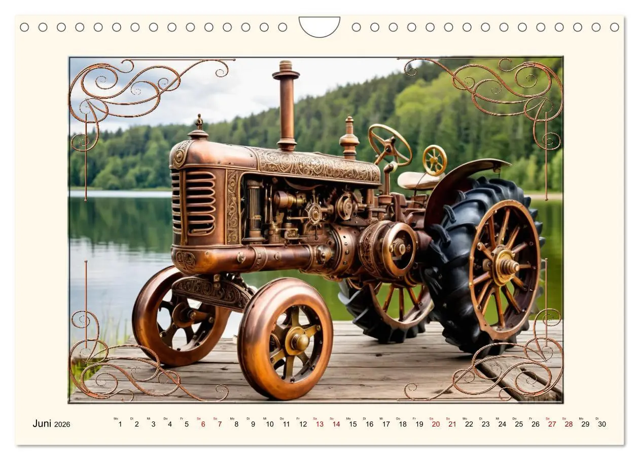 Bild: 9783457327326 | Steampunk Traktoren (Wandkalender 2026 DIN A4 quer), CALVENDO...