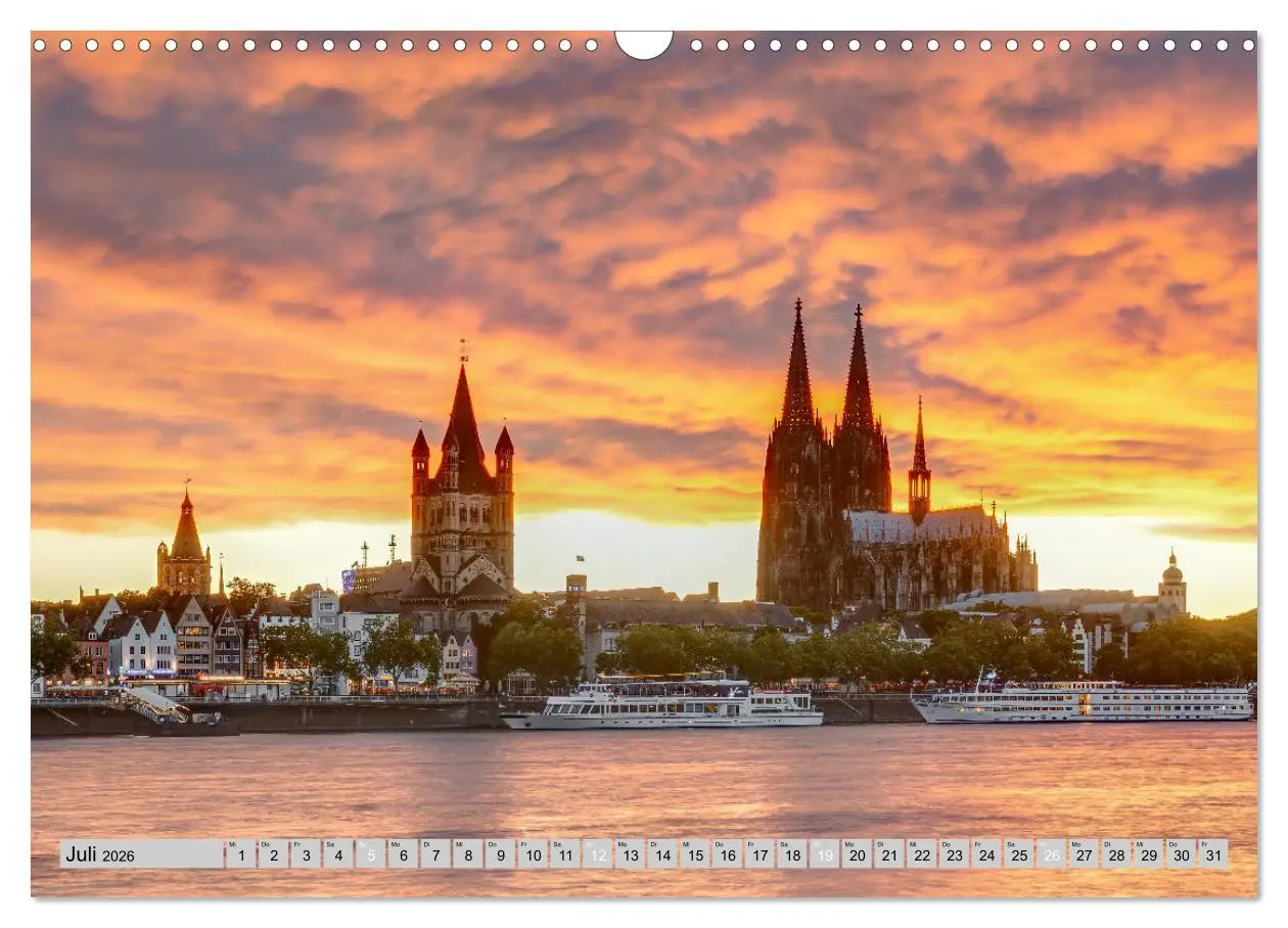 Bild: 9783457637326 | Wunderschönes Köln (Wandkalender 2026 DIN A3 quer), CALVENDO...