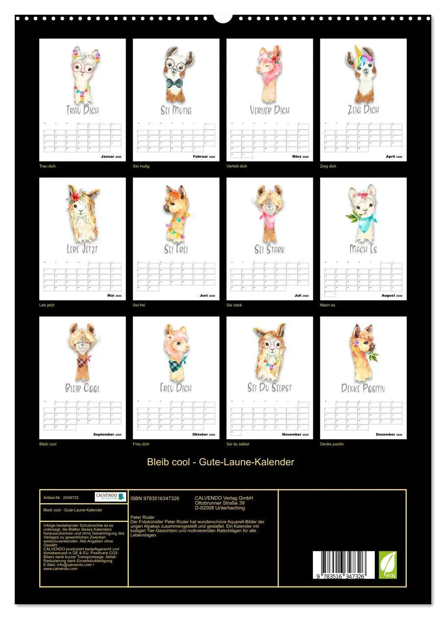Bild: 9783516347326 | Bleib cool - Gute-Laune-Kalender (hochwertiger Premium Wandkalender...