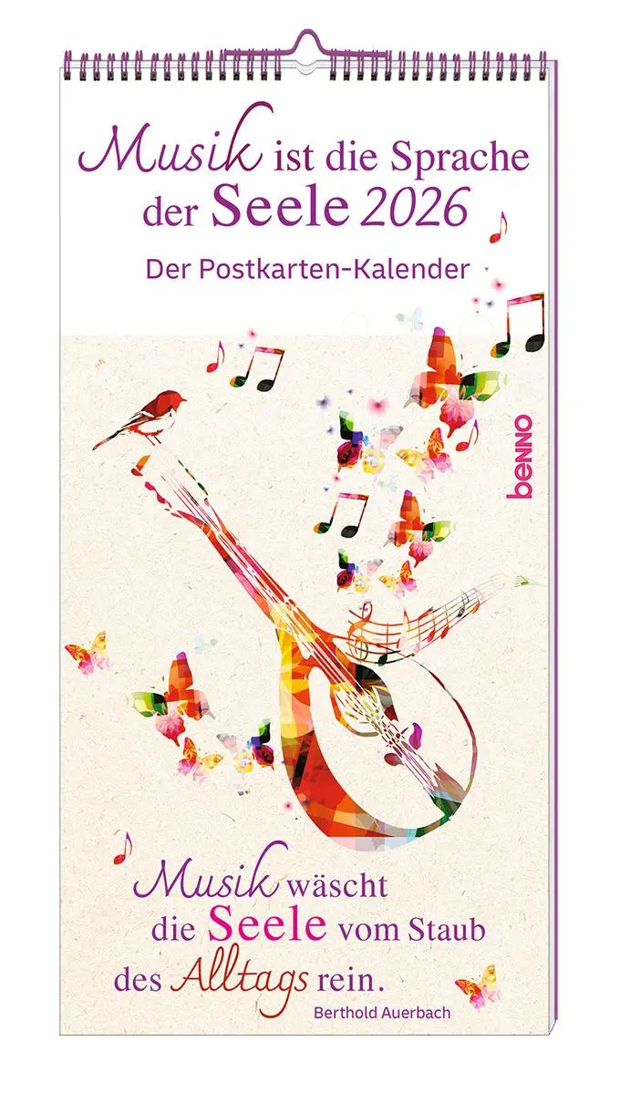 Cover: 9783746267326 | Musik ist die Sprache der Seele 2026 | Der Postkarten-Kalender | 12 S.
