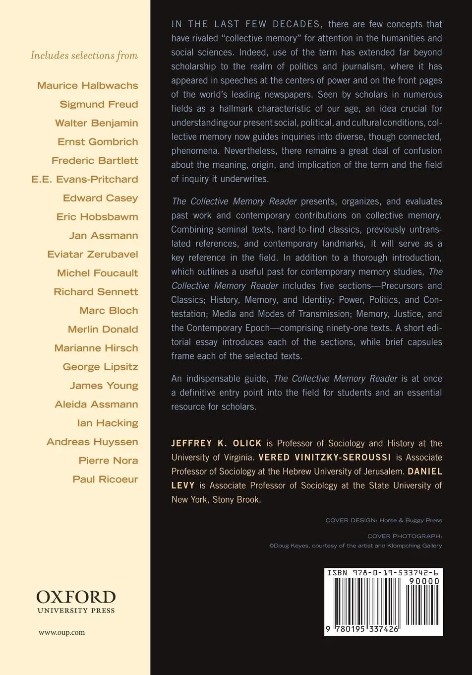 Rückseite: 9780195337426 | Collective Memory Reader | Jeffrey K Olick (u. a.) | Taschenbuch