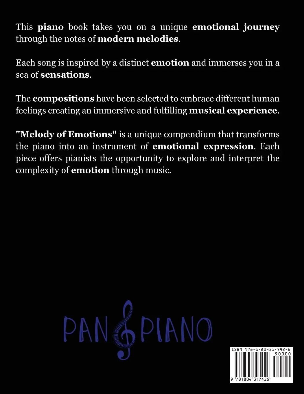 Rückseite: 9781804317426 | Melody of Emotions | 10 Easy Sheet Music of Modern Piano Music | Buch