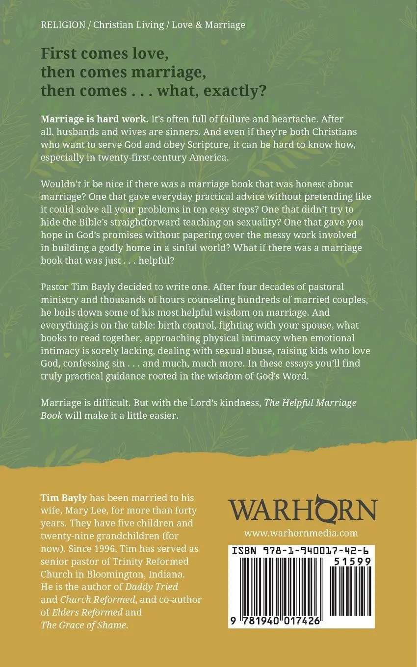 Rückseite: 9781940017426 | The Helpful Marriage Book | Biblical Wisdom for Husbands and Wives