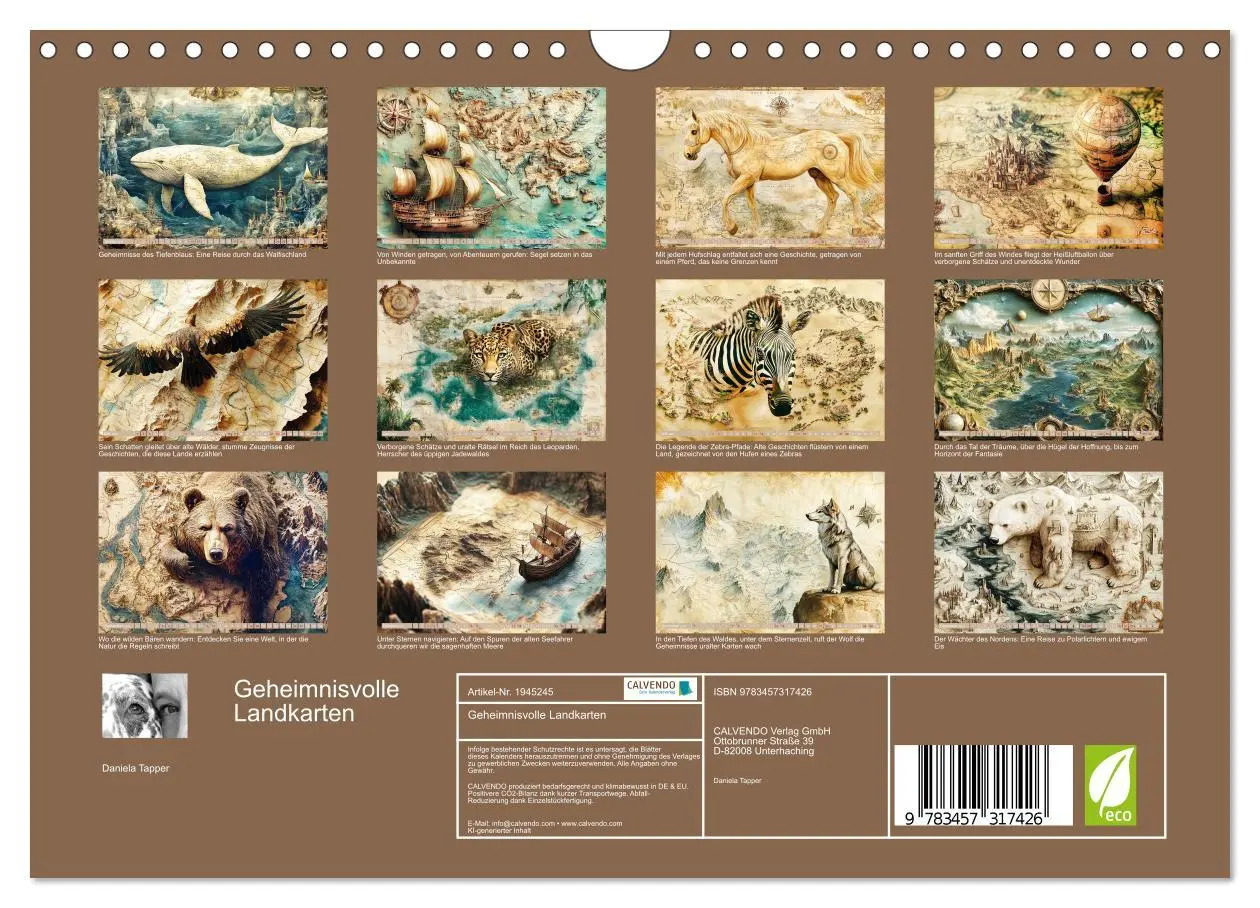 Bild: 9783457317426 | Geheimnisvolle Landkarten (Wandkalender 2026 DIN A4 quer), CALVENDO...