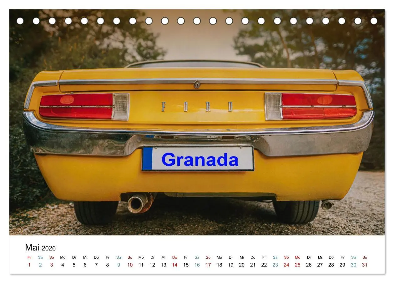 Bild: 9783457487426 | Autos der 70er (Tischkalender 2026 DIN A5 quer), CALVENDO...
