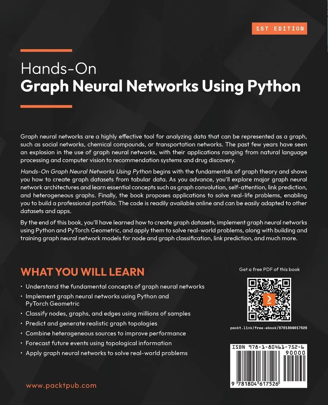 Rückseite: 9781804617526 | Hands-On Graph Neural Networks Using Python | Maxime Labonne | Buch