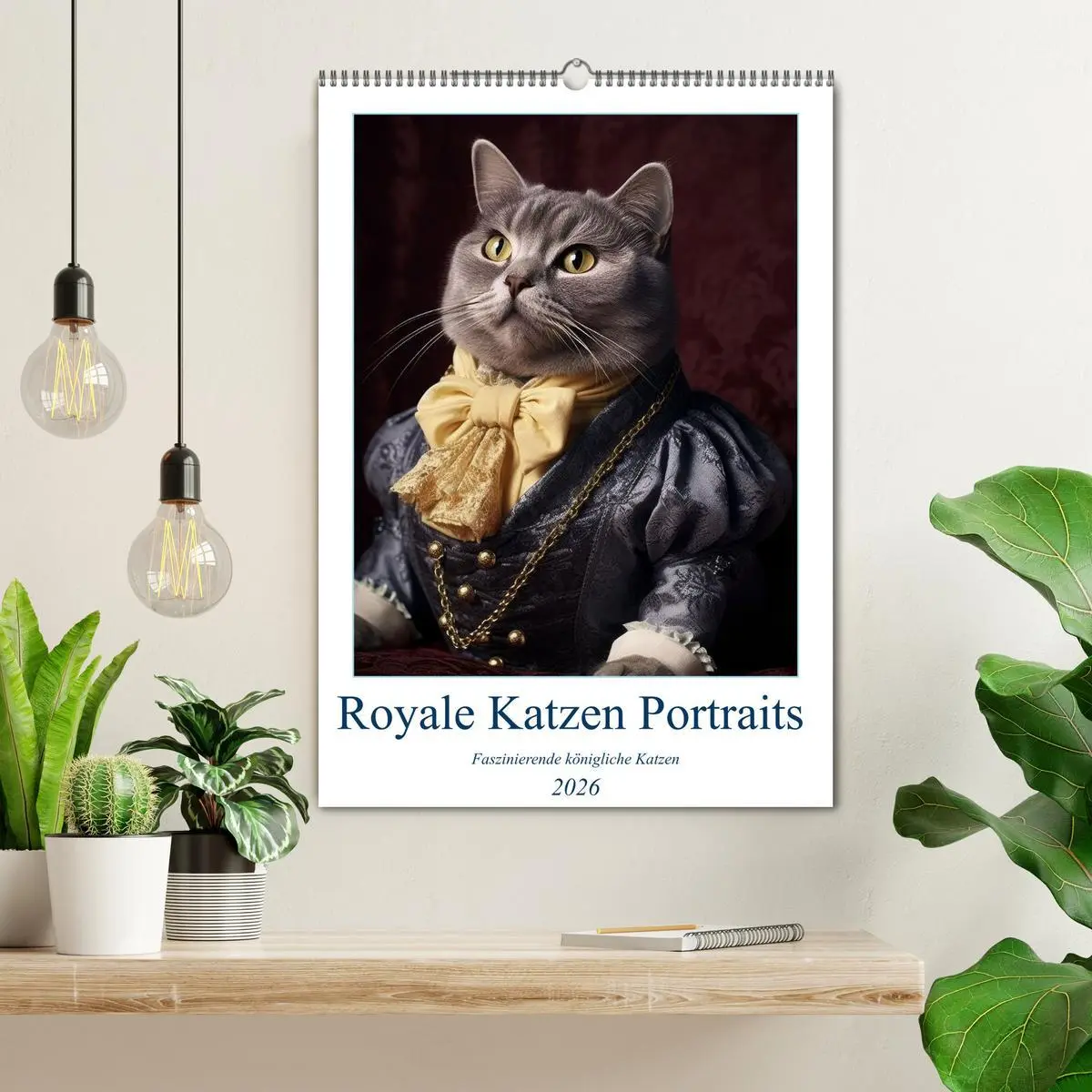 Bild: 9783516317626 | Royale Katzen Portraits (Wandkalender 2026 DIN A2 hoch), CALVENDO...