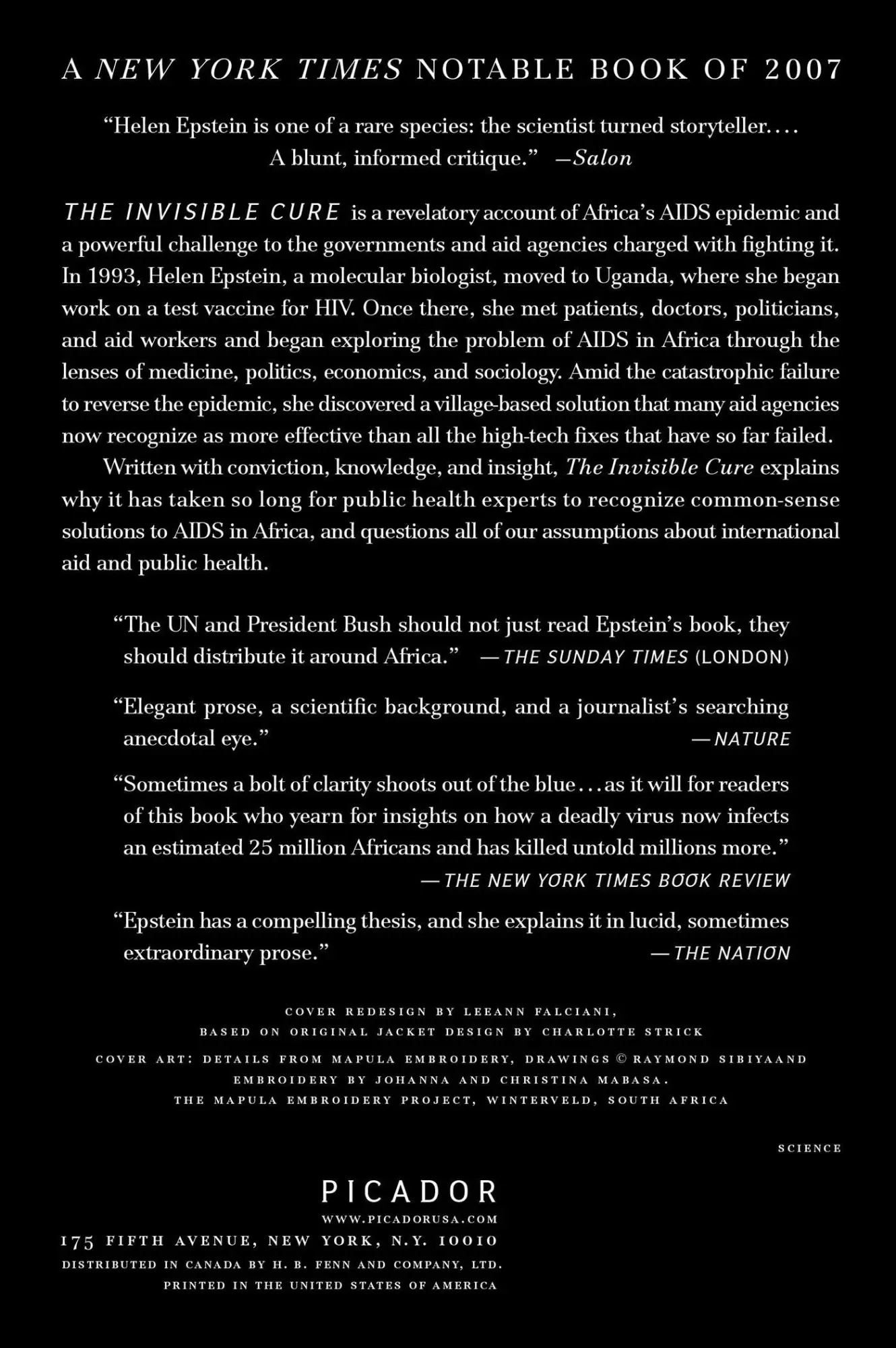 Rückseite: 9780312427726 | The Invisible Cure | Helen Epstein | Taschenbuch | Englisch | 2008