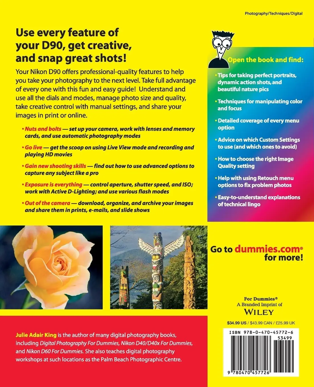 Rückseite: 9780470457726 | Nikon D90 For Dummies | Julie Adair King | Taschenbuch | 336 S. | 2009