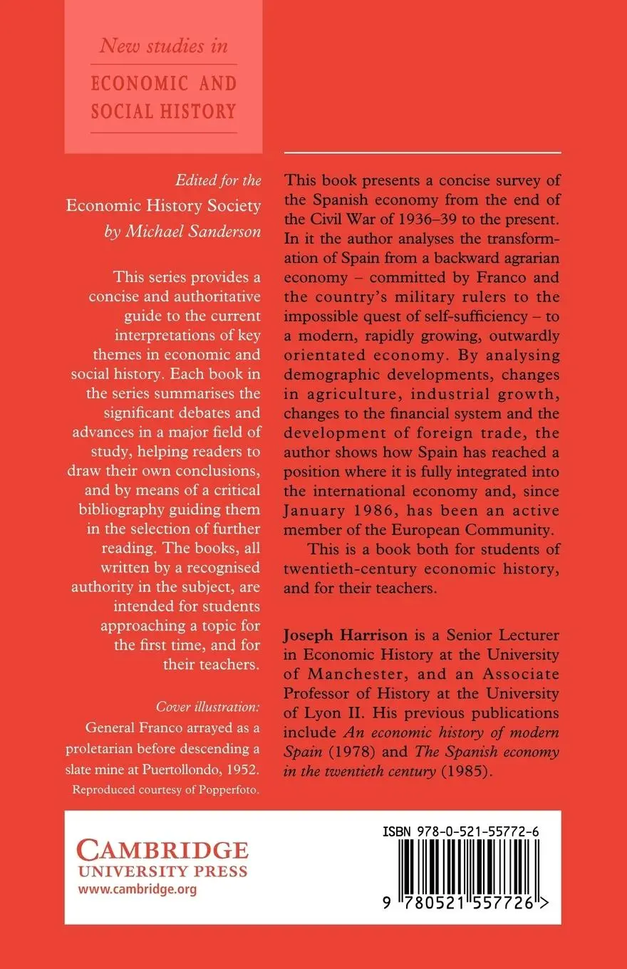 Rückseite: 9780521557726 | The Spanish Economy | From the Civil War to the European Community