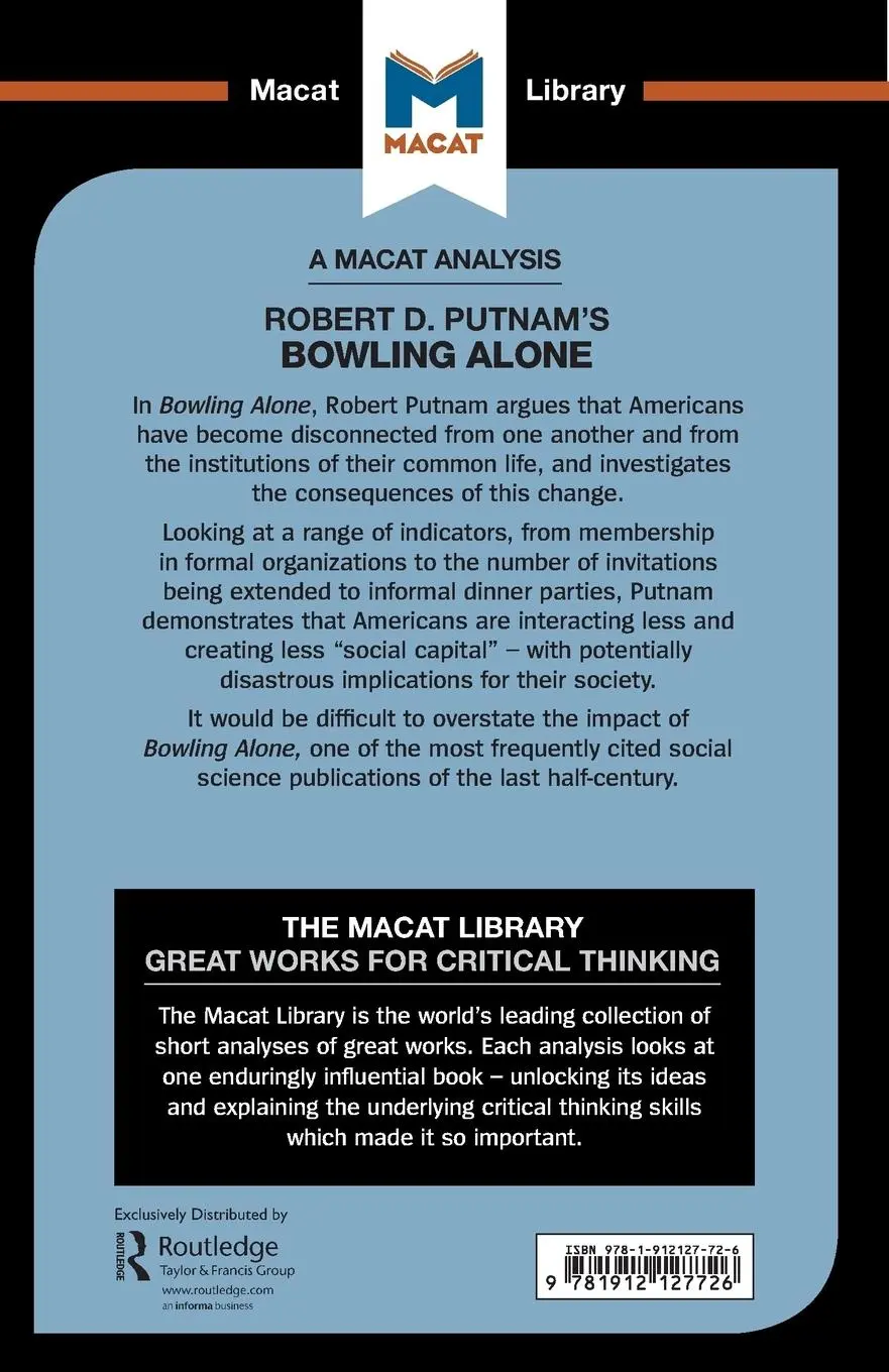 Rückseite: 9781912127726 | An Analysis of Robert D. Putnam's Bowling Alone | Morrow (u. a.)