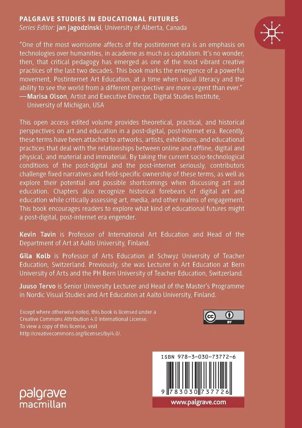 Rückseite: 9783030737726 | Post-Digital, Post-Internet Art and Education | The Future is All-Over