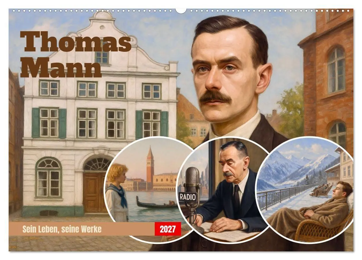 Cover: 9783516927726 | Thomas Mann. Sein Leben, seine Werke (Wandkalender 2027 DIN A2...