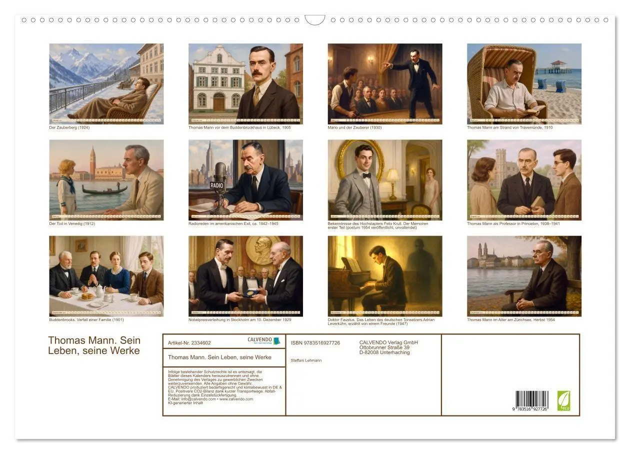 Bild: 9783516927726 | Thomas Mann. Sein Leben, seine Werke (Wandkalender 2027 DIN A2...