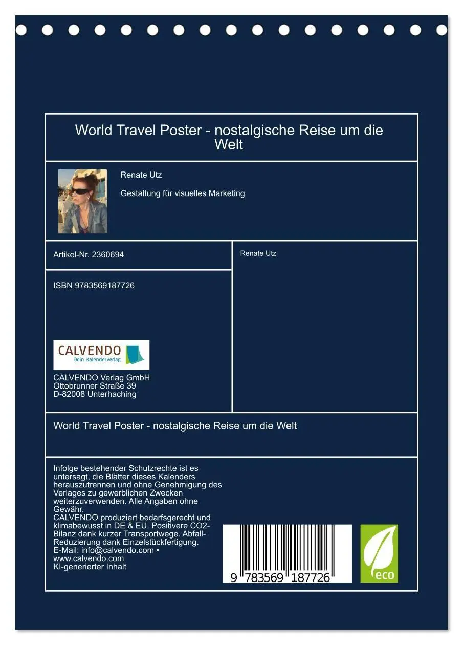 Bild: 9783569187726 | World Travel Poster - nostalgische Reise um die Welt (Tischkalender...