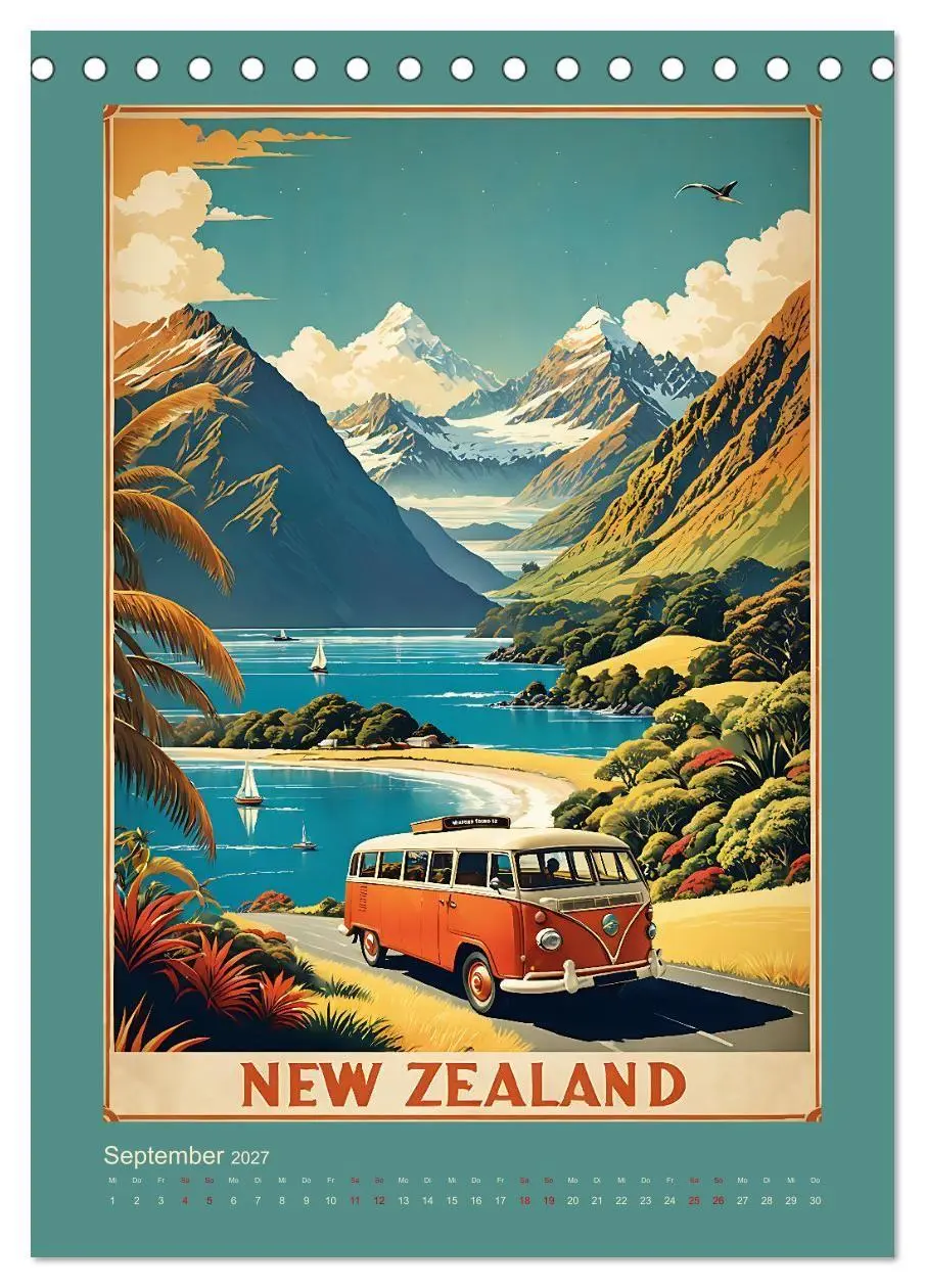 Bild: 9783569187726 | World Travel Poster - nostalgische Reise um die Welt (Tischkalender...