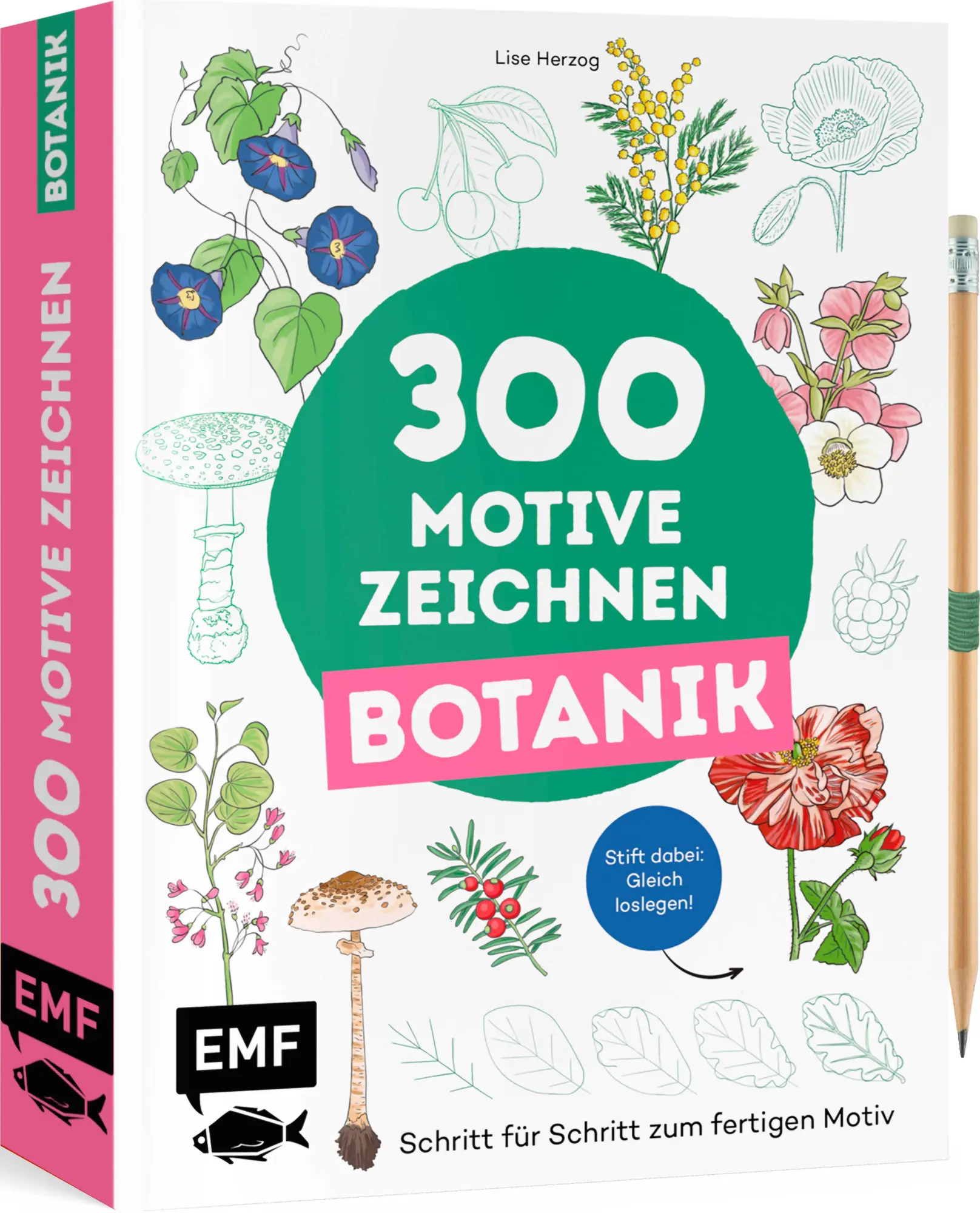 Cover: 9783745927726 | 300 Motive zeichnen - Botanik | Lise Herzog | Taschenbuch | 448 S.