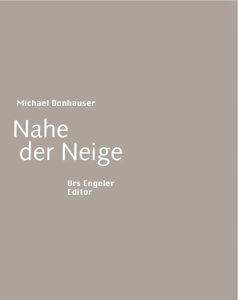 Cover: 9783938767726 | Nahe der Neige | Michael Donhauser | Buch | Gebunden | Deutsch | 2009