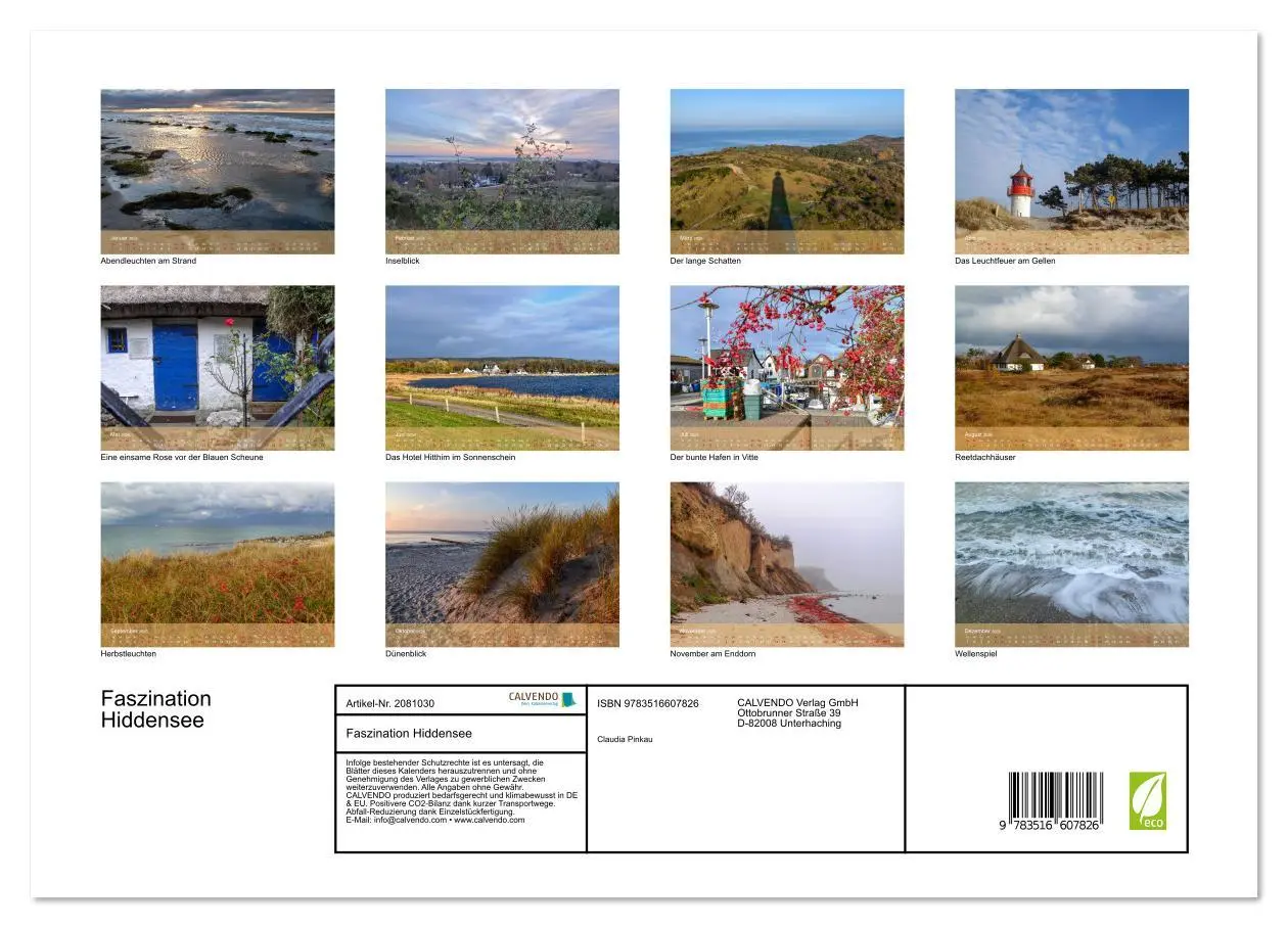 Bild: 9783516607826 | Faszination Hiddensee (Wandkalender 2026 DIN A3 quer), CALVENDO...