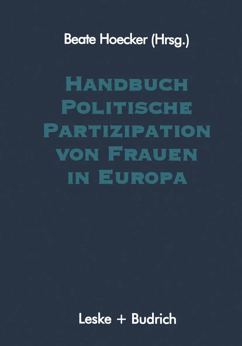 Cover: 9783810017826 | Handbuch Politische Partizipation von Frauen in Europa | Beate Hoecker