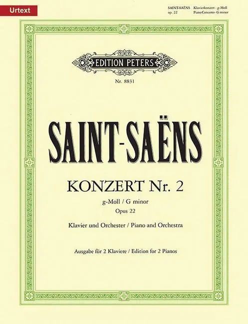 Cover: 9790014107826 | Piano Concerto No.2 In G Minor Op.22 | Klavierauszug | Saint-Saëns