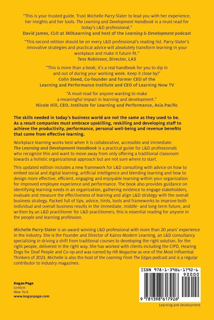 Rückseite: 9781398617926 | Learning and Development Handbook | A Learning Practitioner's Toolkit