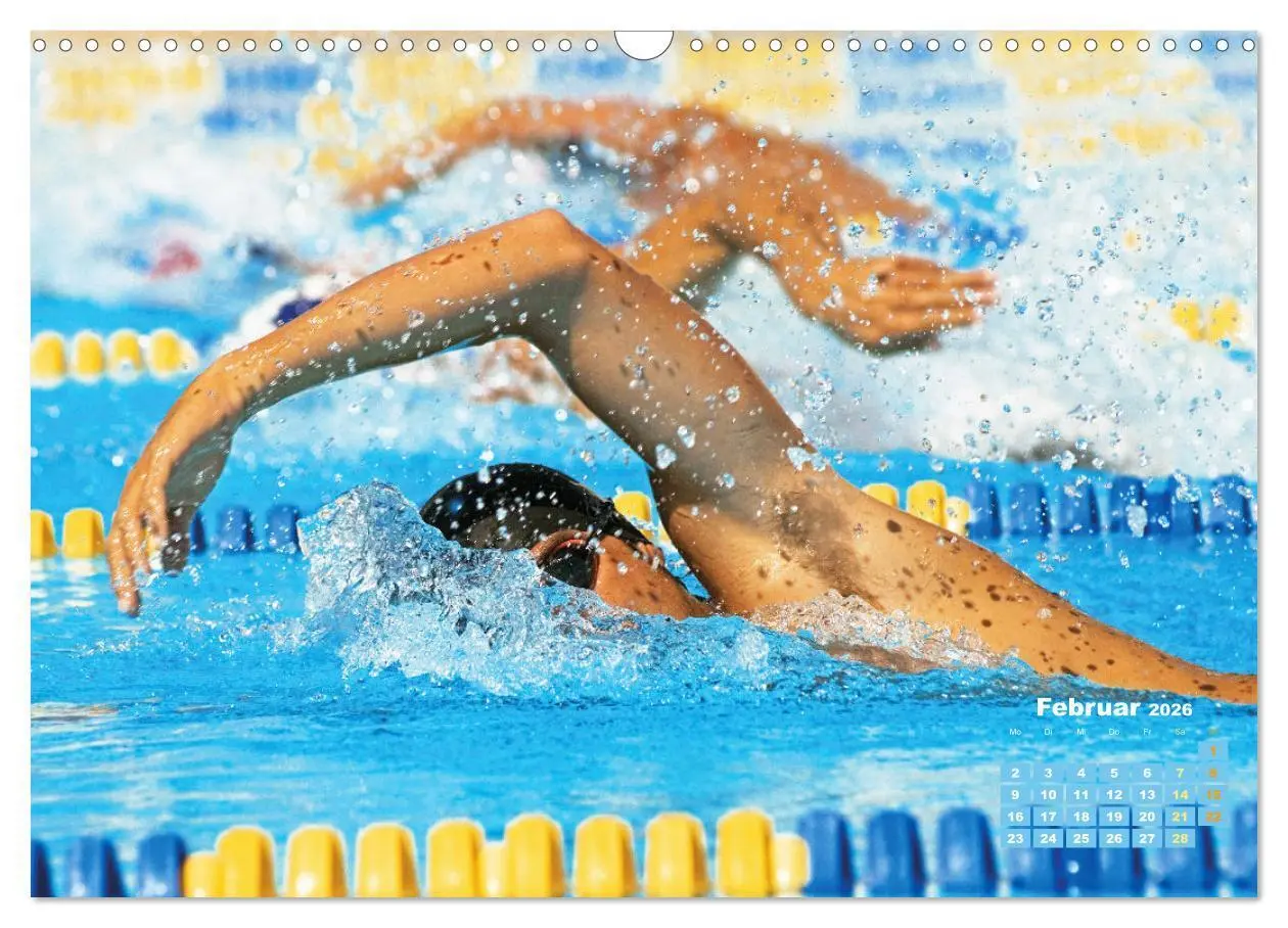 Bild: 9783457507926 | Schwimmen: Sport auf blauen Bahnen (Wandkalender 2026 DIN A3 quer),...
